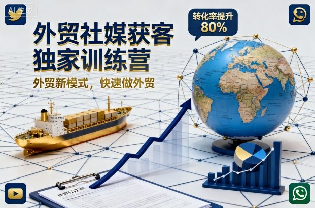 外贸社媒获客独家训练营，外贸新模式，快速做外贸-第1张图片-我要自学网