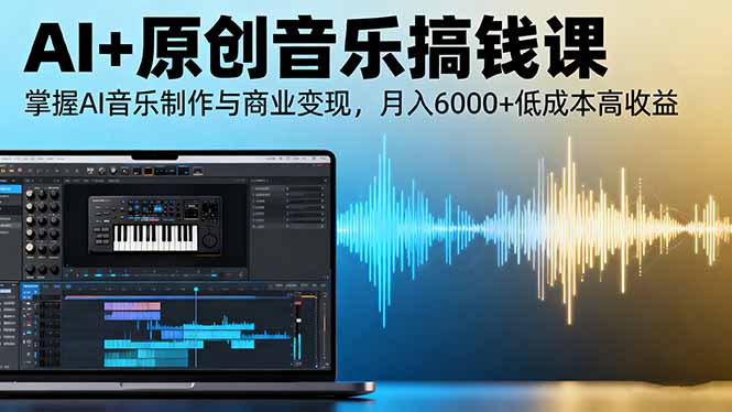 AI+原创音乐搞钱课：掌握AI音乐制作与商业变现，月入6000+低成本高收益-第1张图片-我要自学网