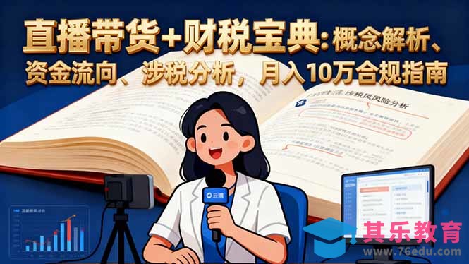 直播带货+财税宝典：概念解析、资金流向、涉税分析，月入10万合规指南-第1张图片-我要自学网