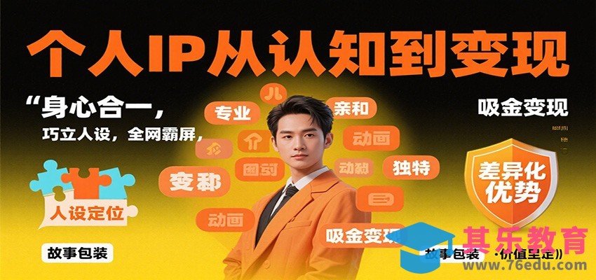 个人IP从认知到变现，身心合一，巧立人设，全网霸屏，吸金变现-第1张图片-我要自学网