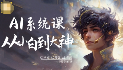 AI系统课程，从小白到大神系统学AI，AI声音-AI绘画-AI视频一门课全掌握-第1张图片-我要自学网