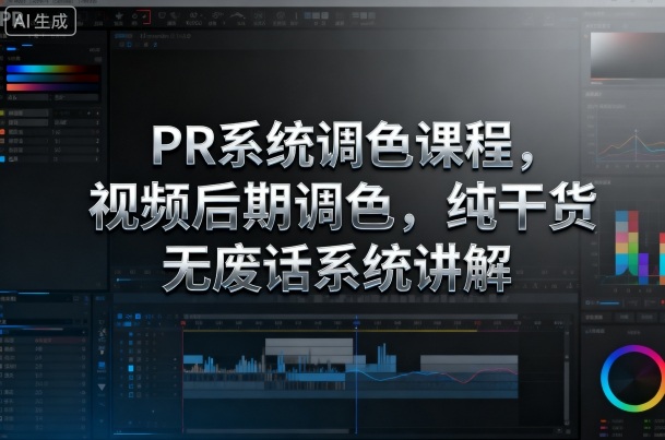PR系统调色课程，视频后期调色，纯干货无废话系统讲解-第1张图片-我要自学网