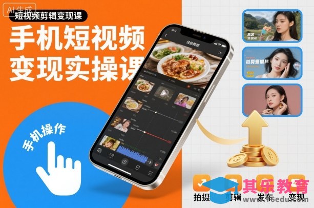 手机短视频变现实操课，短视频剪辑变现课-第1张图片-我要自学网