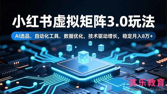 小红书虚拟矩阵3.0玩法，AI选品、自动化工具、数据优化，技术驱动增长，稳定月入8万+-第1张图片-我要自学网