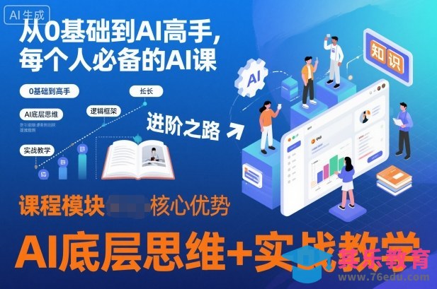 从0基础到AI高手，每个人必备的AI课，AI底层思维+实战教学-第1张图片-我要自学网