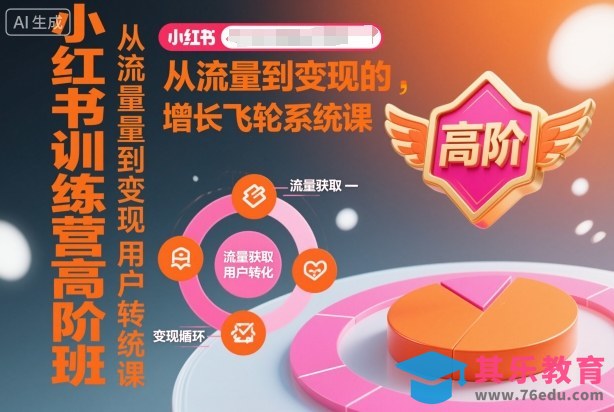 小红书训练营高阶班，从流量到变现的增长飞轮系统课-第1张图片-我要自学网
