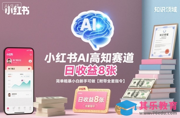 小红书AI高知赛道，日收益8张，简单粗暴小白新手可做【附带全套指令】-第1张图片-我要自学网