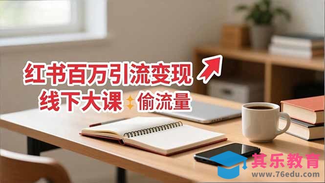 小红书百万引流变现-11月线下大课：分享从0到百万引流路径，手把手教偷流量、拿结果”