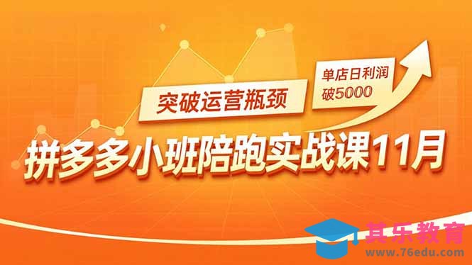 拼多多小班陪跑实战课11月,强付费矩阵、原价活动、暗券引流,突破运营瓶颈,单店日利润破5000-第1张图片-我要自学网 拼多多小班陪跑实战课11月,强付费矩阵、原价活动、暗券引流,突破运营瓶颈,单店日利润破5000-第1张图片-我要自学网