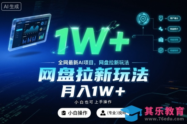 全网最新AI项目，网盘拉新玩法，小白也可上手操作，月入1W+【揭秘】-第1张图片-我要自学网