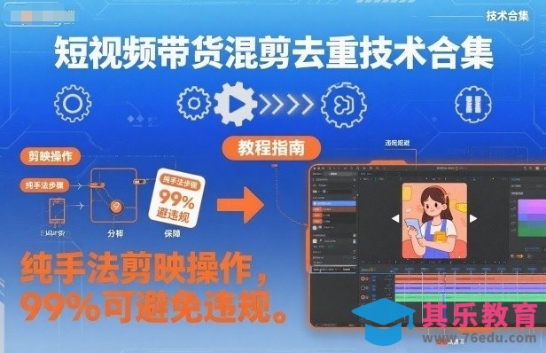 短视频带货混剪去重技术合集，纯手法剪映操作，99%可避免违规-第1张图片-我要自学网