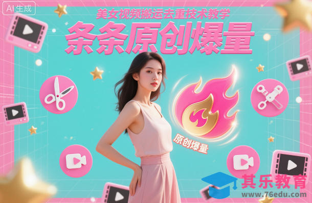 美女视频搬运去重技术教学，条条原创爆量-第1张图片-我要自学网
