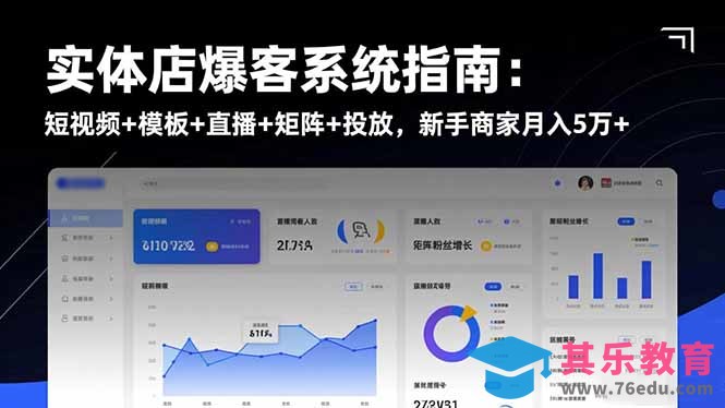 实体店爆客系统指南：短视频+模板+直播+矩阵+投放，新手商家月入5万+-第1张图片-我要自学网
