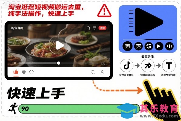 淘宝逛逛短视频搬运去重，纯手法操作，快速上手-第1张图片-我要自学网