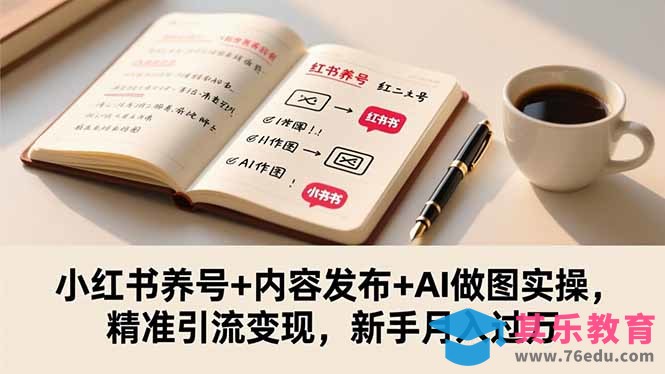 小红书养号+内容发布+AI做图实操,精准引流变现,新手月入过万-第1张图片-我要自学网 小红书养号+内容发布+AI做图实操,精准引流变现,新手月入过万-第1张图片-我要自学网