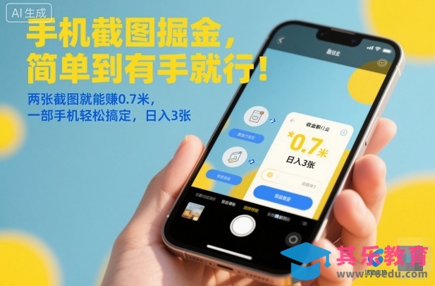 手机截图掘金，简单到有手就行！两张截图就能賺0.7米，一部手机轻松搞定，日入3张【揭秘】-第1张图片-我要自学网