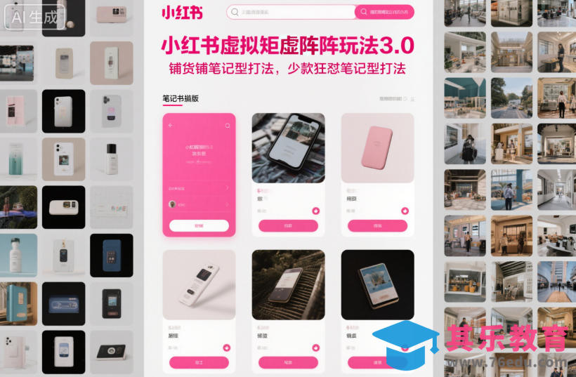 小红书虚拟矩阵玩法3.0,铺货铺笔记型打法,少款狂怼笔记型打法-第1张图片-我要自学网 小红书虚拟矩阵玩法3.0,铺货铺笔记型打法,少款狂怼笔记型打法-第1张图片-我要自学网