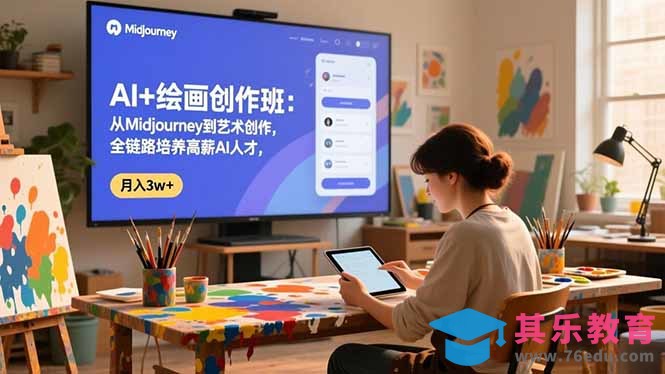 AI+绘画创作班：从Midjourney到艺术创作，全链路培养高薪AI人才，月入3w+-第1张图片-我要自学网