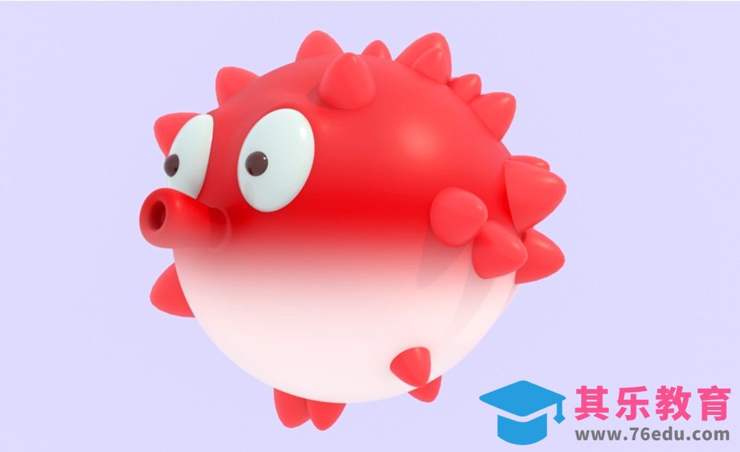 C4D+阿诺德-卡通河豚建模渲染[虎课网C4D设计视频教程][产品数码建模MP4教程全集 ]-第1张图片-我要自学网