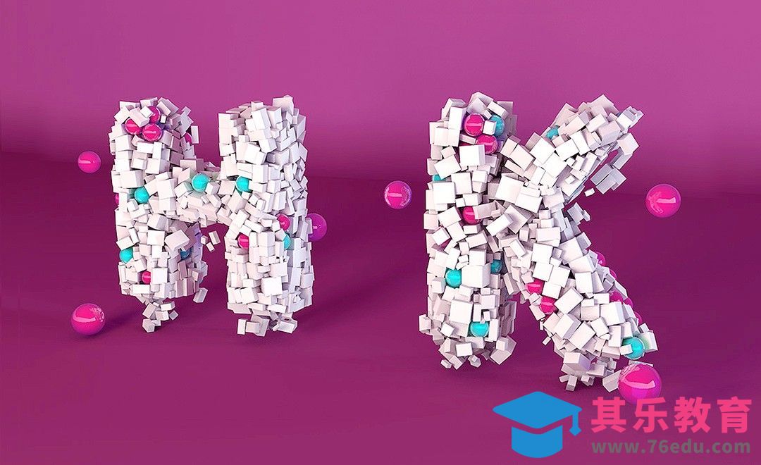 C4D+PS-粒子效果字母建模及渲染[虎课网C4D设计视频教程][产品数码建模MP4教程全集 ]-第1张图片-我要自学网