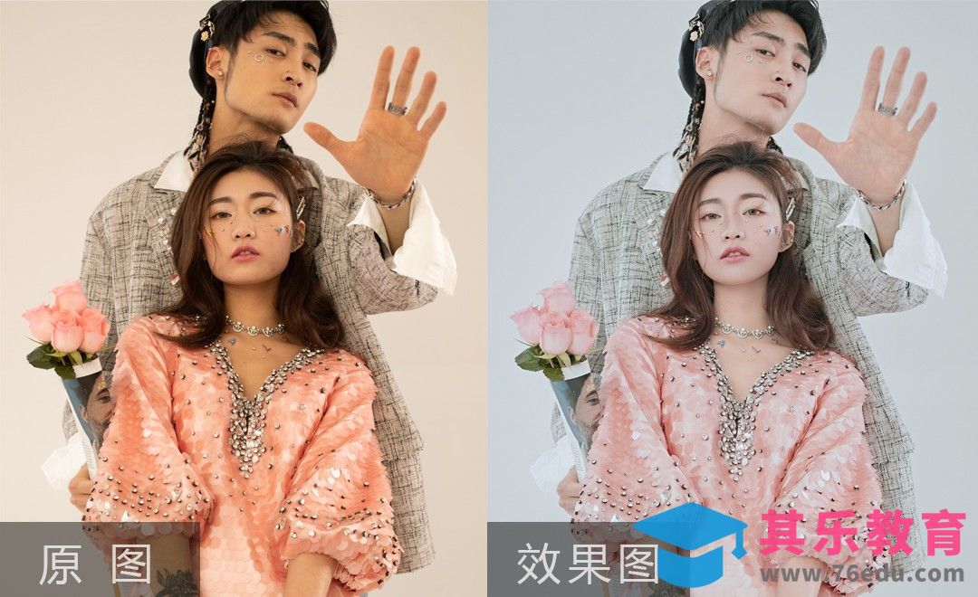 PS-低对比清新情侣人像调色[虎课网手机摄影入门视频教程][MP4产品摄影教程全集 ]-第1张图片-我要自学网