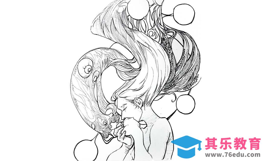 针管笔-线条感人物插画[虎课网绘画插画视频教程][ipad商业插画MP4教程全集 ]-第1张图片-我要自学网