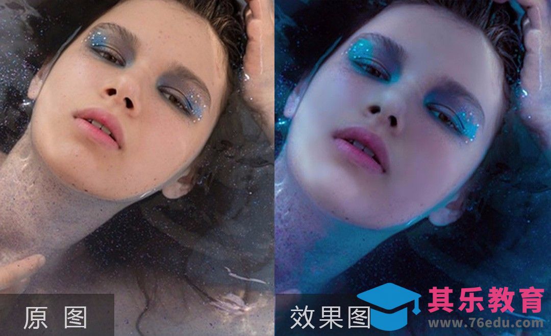 PS-水中的女人妆容精修[虎课网手机摄影入门视频教程][MP4产品摄影教程全集 ]-第1张图片-我要自学网