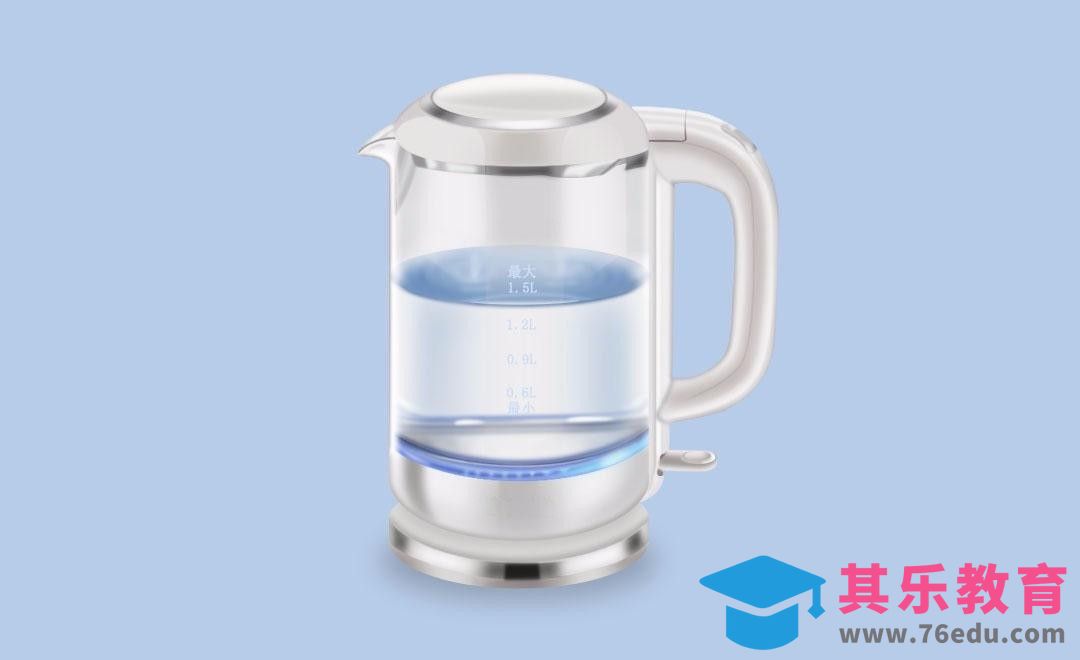 PS-透明热水壶鼠绘[虎课网电商产品精修视频教程][最新PS修图教程全集MP4 ]-第1张图片-我要自学网