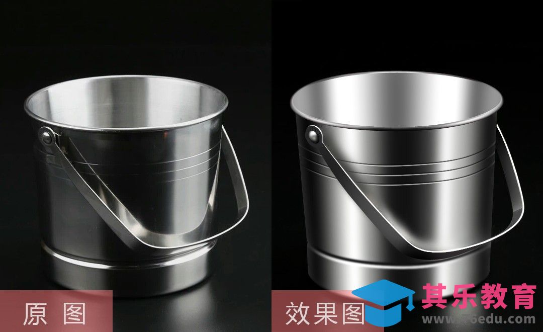 PS-酒吧不锈钢冰桶精修[虎课网电商产品精修视频教程][最新PS修图教程全集MP4 ]-第1张图片-我要自学网