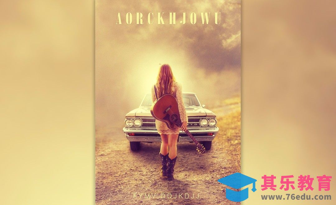 PS-吉他女孩意境合成[平面设计视频教程][海报设计MP4高清全集 ]-第1张图片-我要自学网