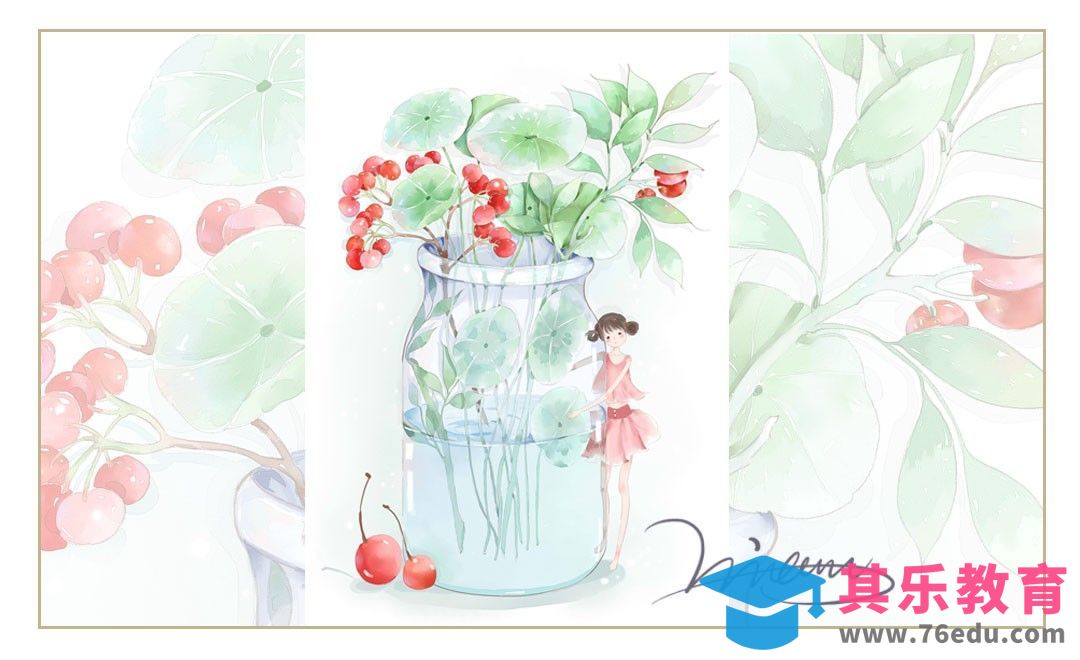 PS+SAI-小清新插画《一瓶绿植》[虎课网绘画插画视频教程][ipad商业插画MP4教程全集 ]-第1张图片-我要自学网