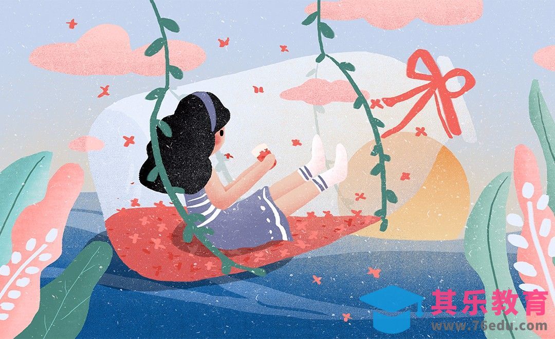 漂流瓶女孩插画[虎课网绘画插画视频教程][ipad商业插画MP4教程全集 ]-第1张图片-我要自学网