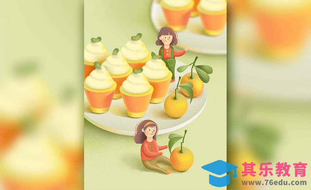 PS- 板绘插画-肌理写实美食创意插画[虎课网绘画插画视频教程][ipad商业插画MP4教程全集 ]-第1张图片-我要自学网