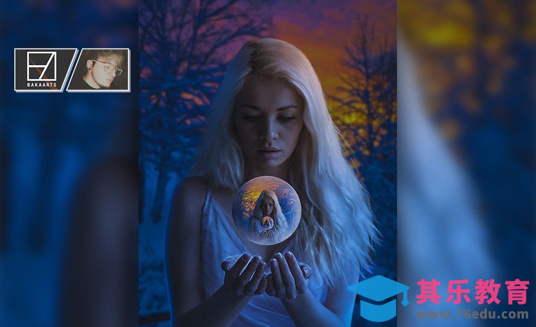 PS-女孩与魔幻水晶球合成[虎课网最新视频教程][免费高清MP4教程全集 ]-第1张图片-我要自学网