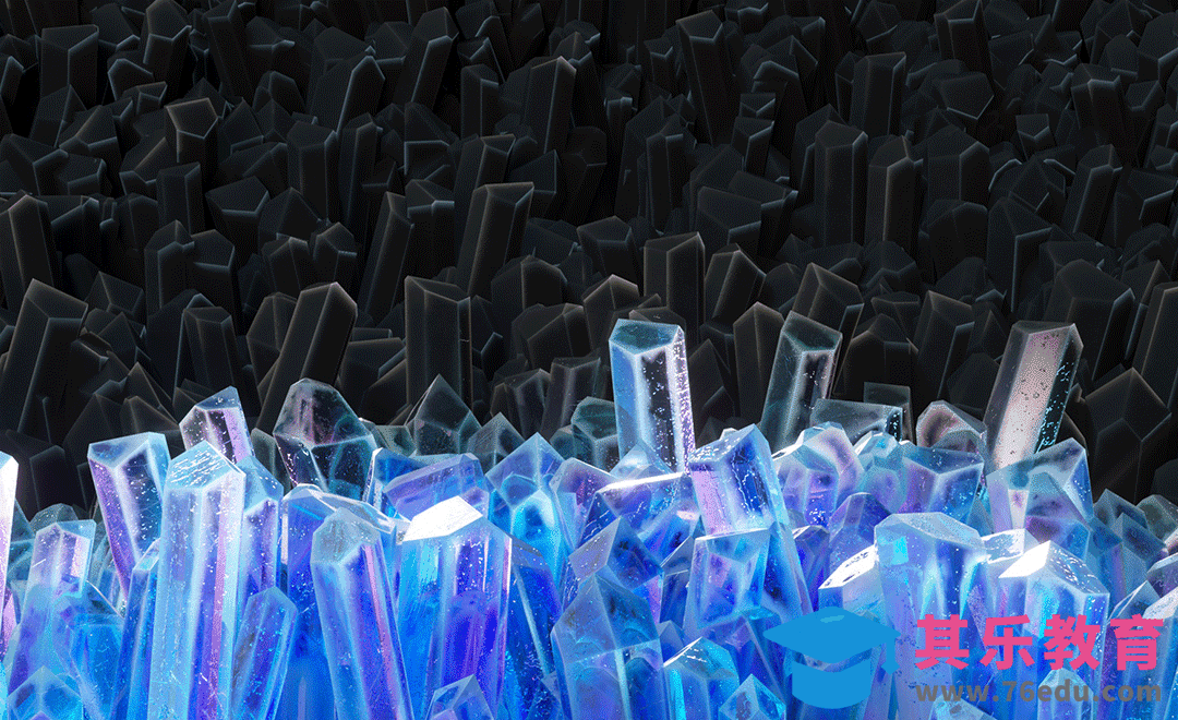 C4D+OC-水晶颜色扩散生长特效动画[虎课网C4D设计视频教程][产品数码建模MP4教程全集 ]-第1张图片-我要自学网