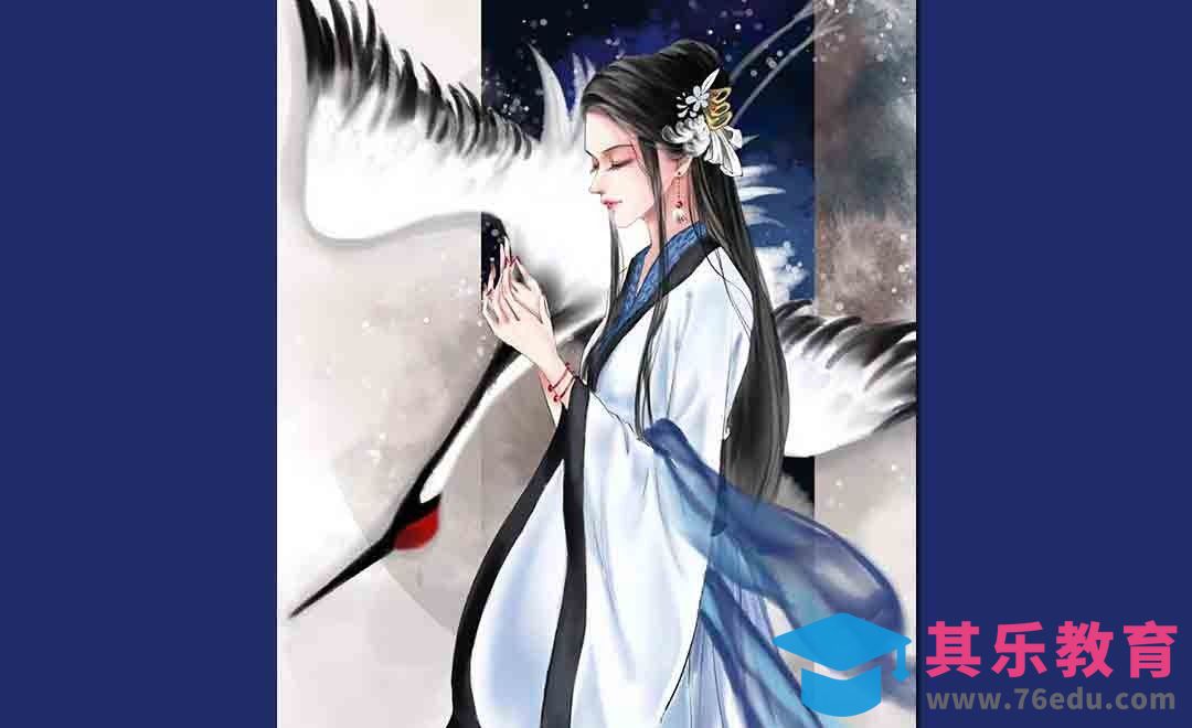 PS-板绘插画-古风少女[虎课网绘画插画视频教程][ipad商业插画MP4教程全集 ]-第1张图片-我要自学网