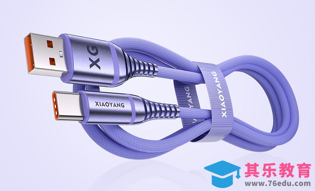 C4D+OC-数据线产品渲染[虎课网C4D设计视频教程][产品数码建模MP4教程全集 ]-第1张图片-我要自学网