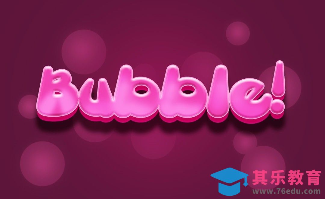 PS-Bubble[虎课网平面设计视频教程][字体设计教程MP4高清全集 ]-第1张图片-我要自学网