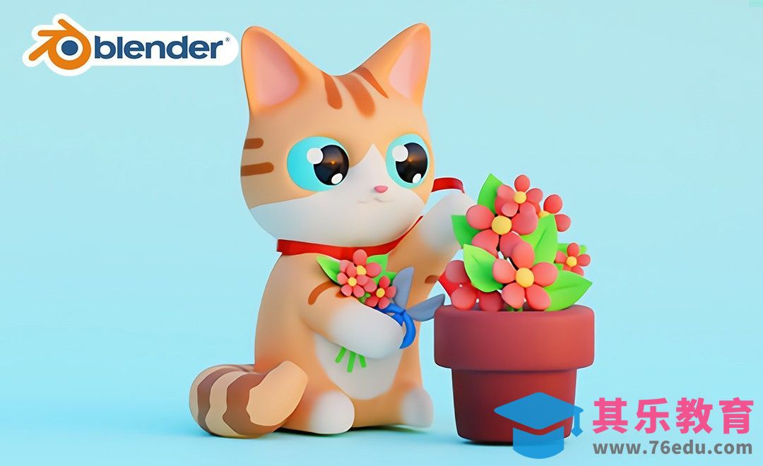 Blender-小花猫身体建模[虎课网Blender视频教程][Blender建模教程MP4教程全集 ]-第1张图片-我要自学网