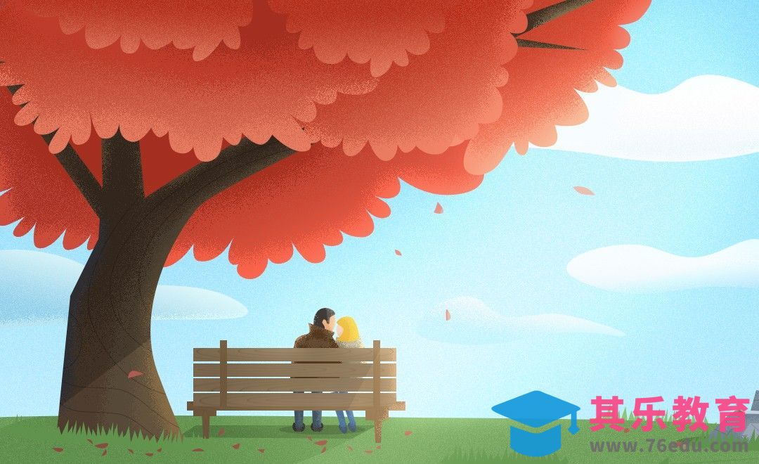 PS板绘插画-渐变肌理唯美初秋情侣[虎课网绘画插画视频教程][ipad商业插画MP4教程全集 ]-第1张图片-我要自学网