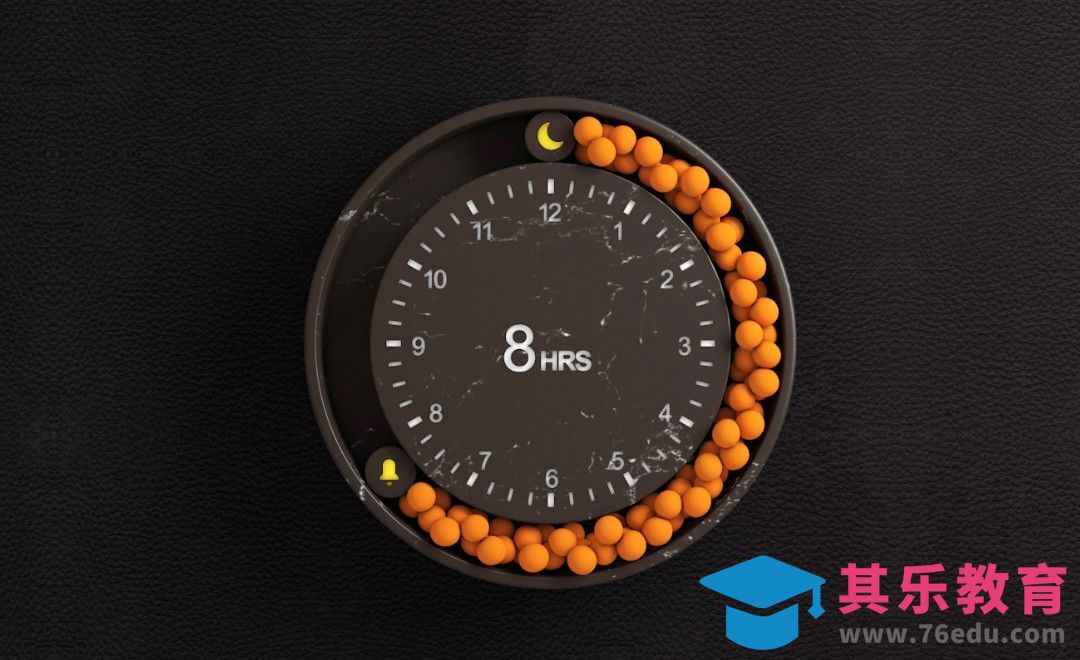 C4D-创意时钟UI图标[虎课网UI设计视频教程][UI设计教程全集MP4 ]-第1张图片-我要自学网