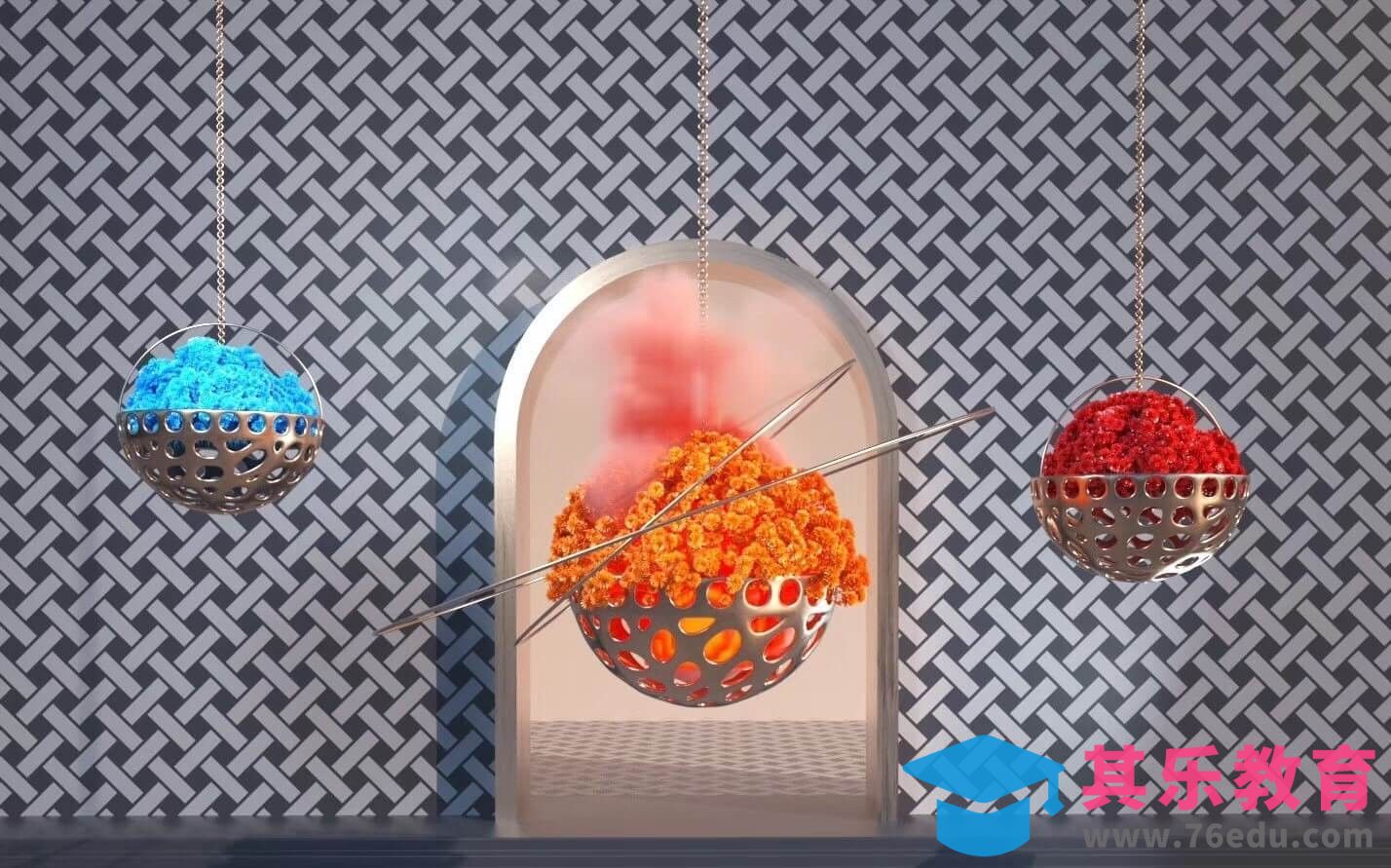 C4D-复古场景制作[虎课网C4D设计视频教程][产品数码建模MP4教程全集 ]-第1张图片-我要自学网