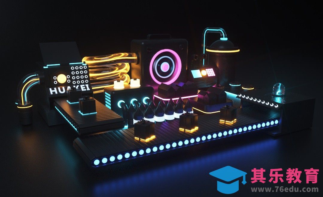 C4D-小工厂夜景效果制作（上集）[虎课网C4D设计视频教程][产品数码建模MP4教程全集 ]-第1张图片-我要自学网