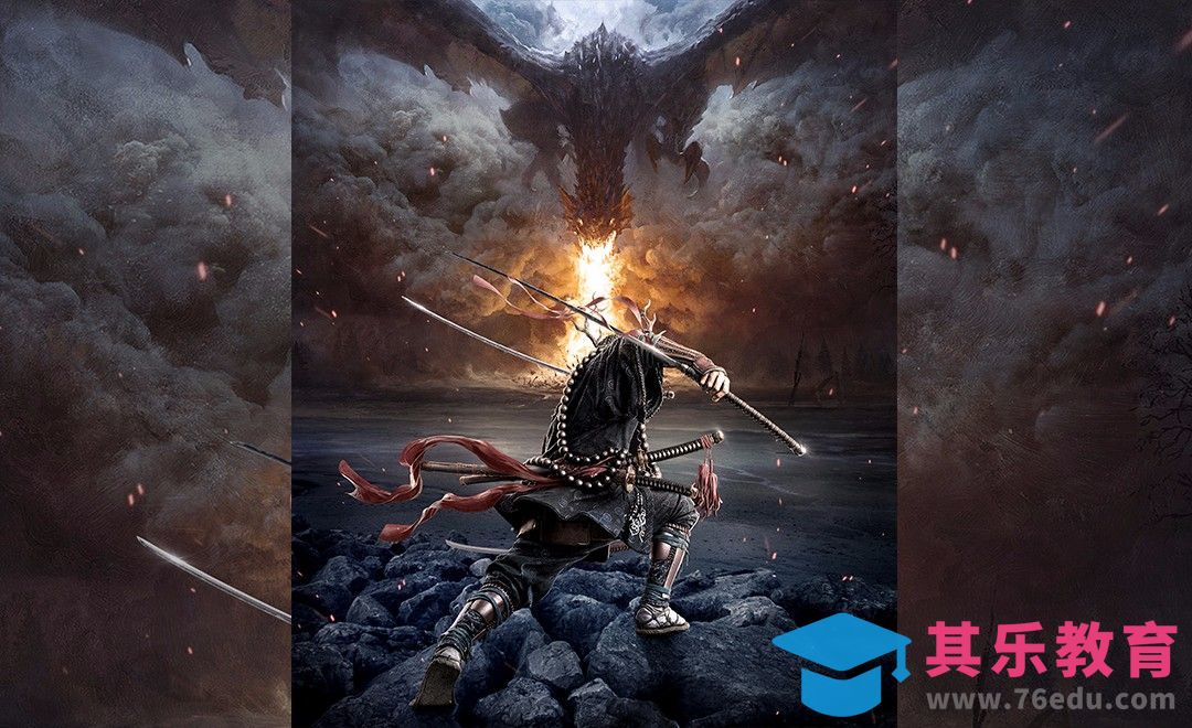 PS怎么合并图层-暗黑游戏风怪兽决斗[平面设计视频教程][海报设计MP4高清全集 ]-第1张图片-我要自学网