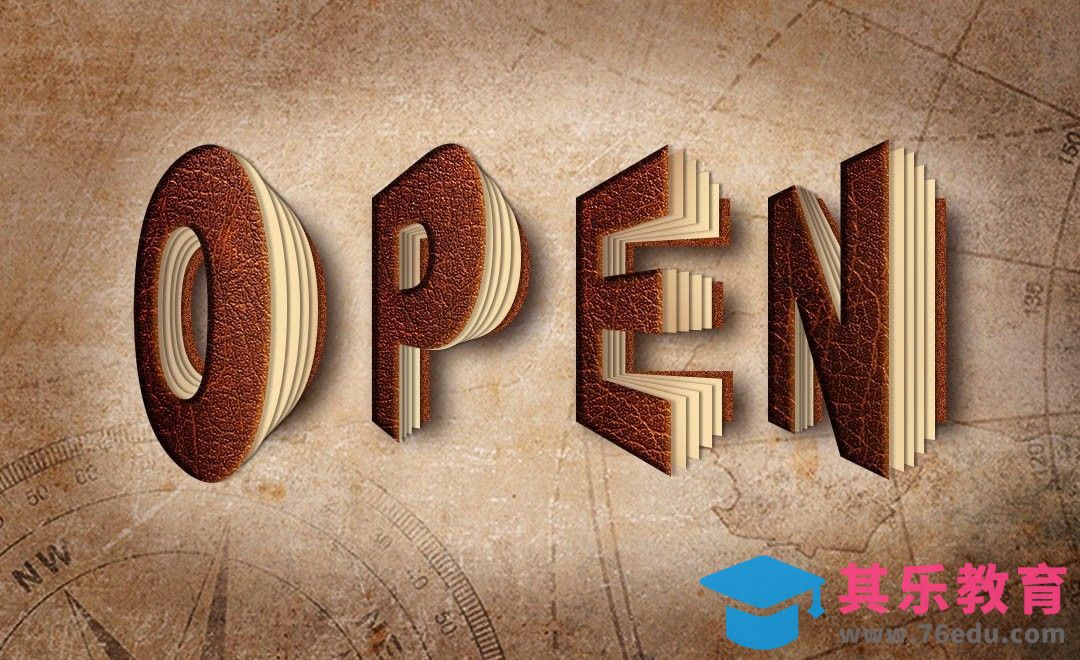 PS-复古风OPEN[虎课网平面设计视频教程][字体设计教程MP4高清全集 ]-第1张图片-我要自学网