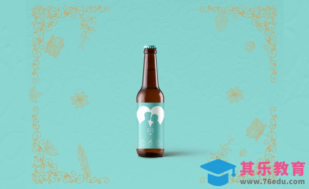 AI-精酿啤酒酒标设计 - 婚礼酒标[虎课网品牌设计视频教程][logo包装设计教程全集MP4 ]-第1张图片-我要自学网