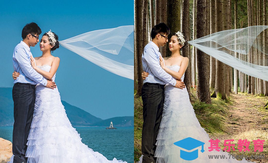 PS-融合技巧·森林婚纱照[平面设计视频教程][海报设计MP4高清全集 ]-第1张图片-我要自学网