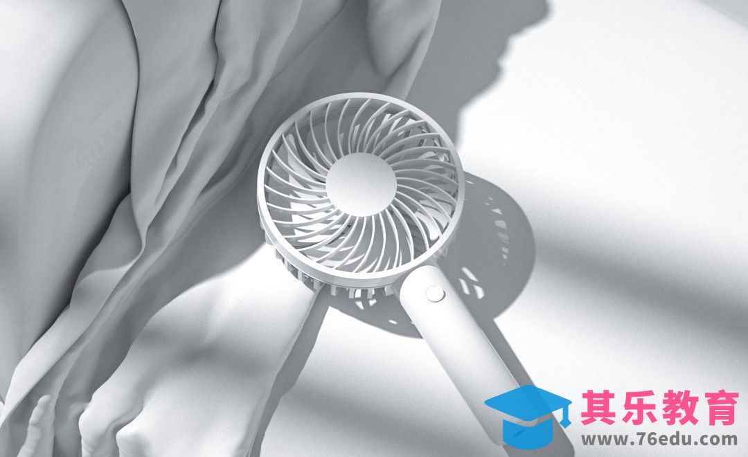 C4D+OC-写实手持风扇场景建模[虎课网C4D设计视频教程][产品数码建模MP4教程全集 ]-第1张图片-我要自学网