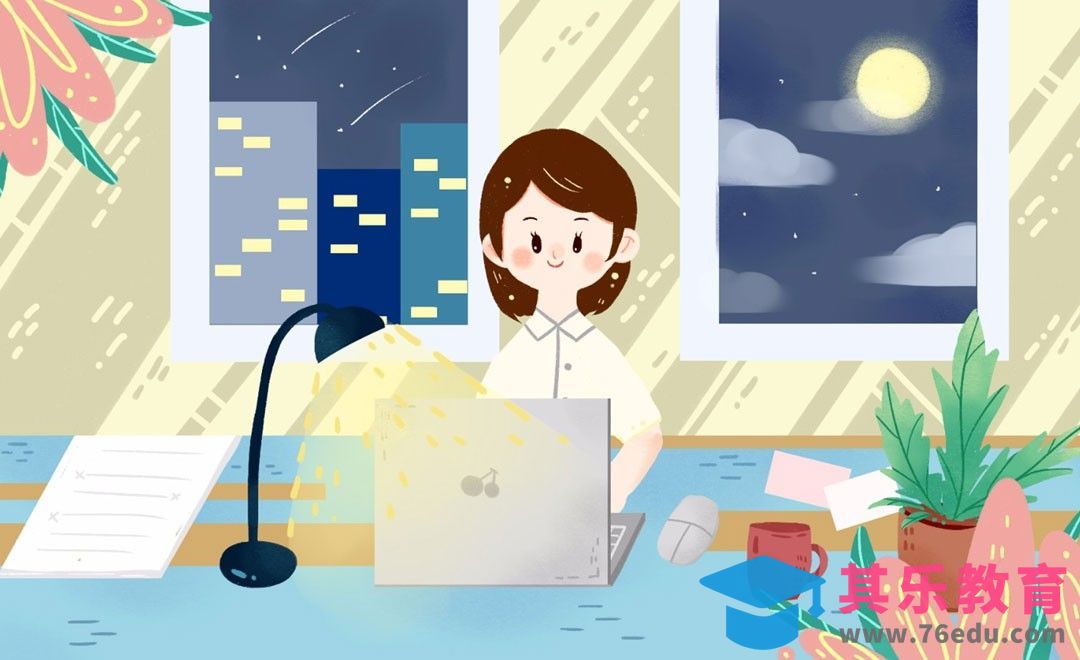 SAI-板绘插画-加班熬夜商务插画[虎课网绘画插画视频教程][ipad商业插画MP4教程全集 ]-第1张图片-我要自学网