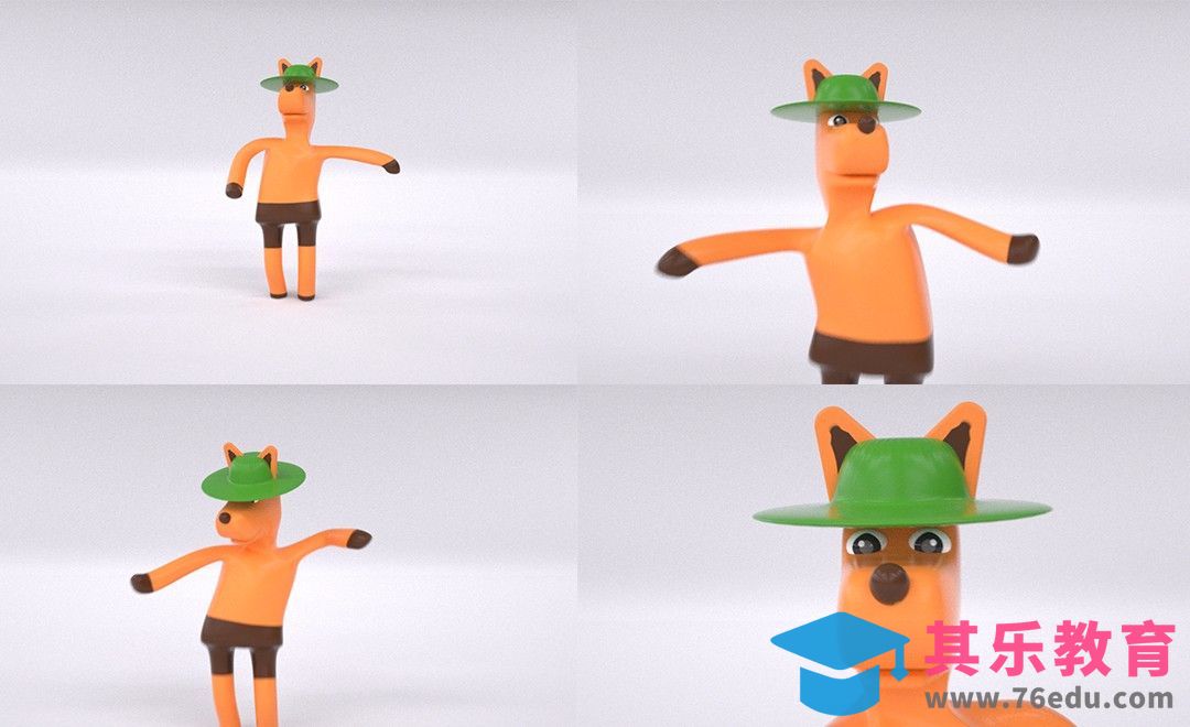 C4D+PS-扭屁股绿帽狗趣味动效[虎课网C4D设计视频教程][产品数码建模MP4教程全集 ]-第1张图片-我要自学网